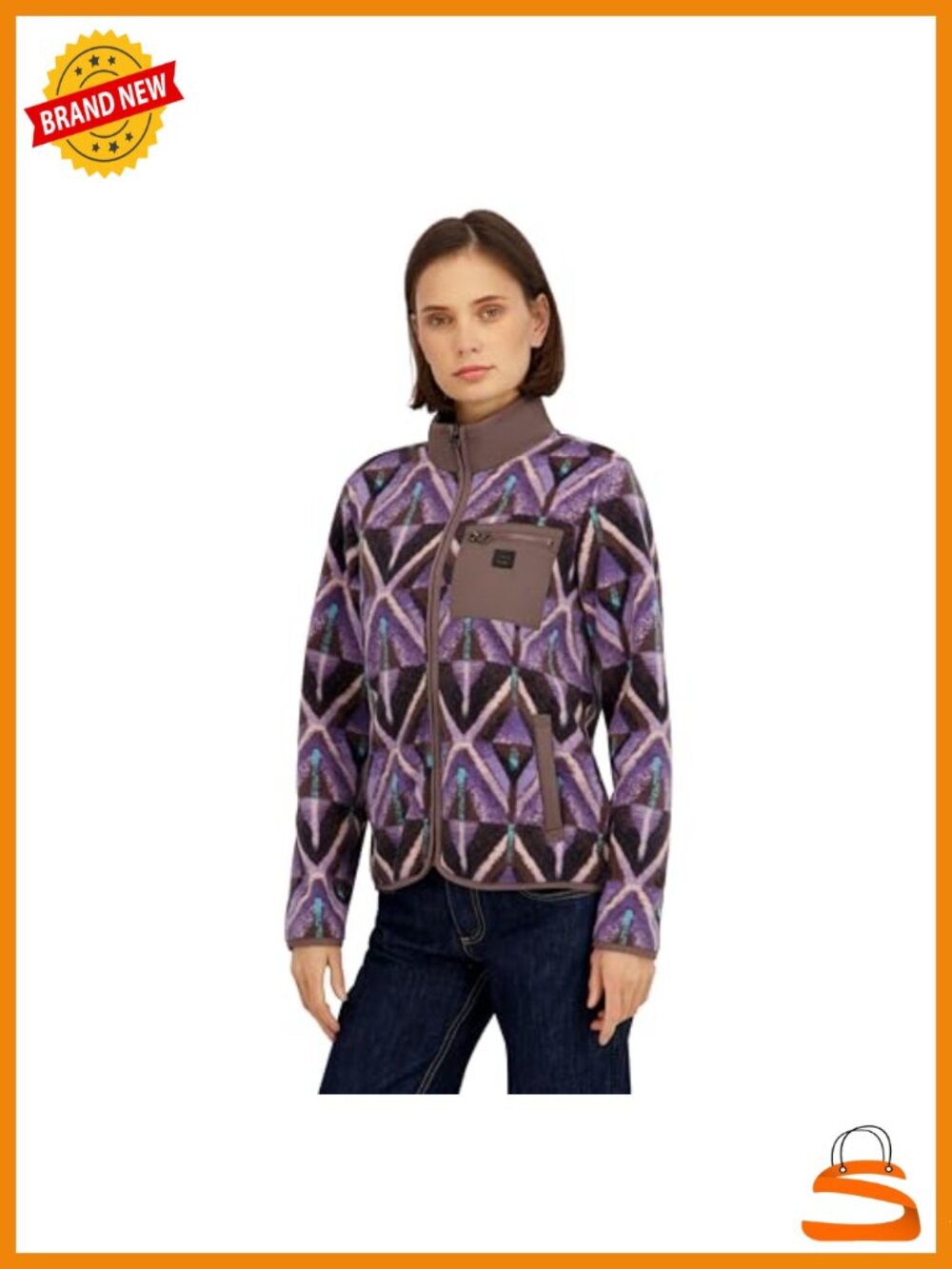 Sherpa Bonded Tie Dye Polar Fleece Jacket